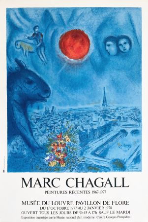 Cartel Chagall - Oeuvres récentes 1967-1977