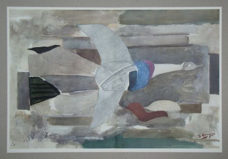 Litografía Braque (After) - Oiseau