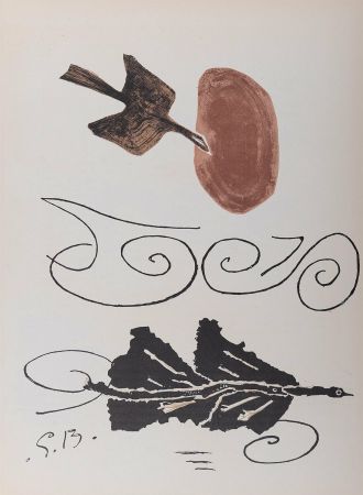 Litografía Braque - Oiseau #1, 1956