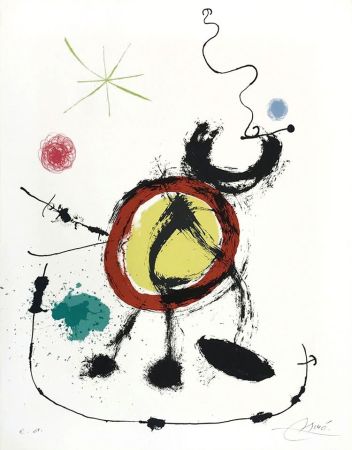 Litografía Miró - Oiseau migrateur (Migratory Birds)