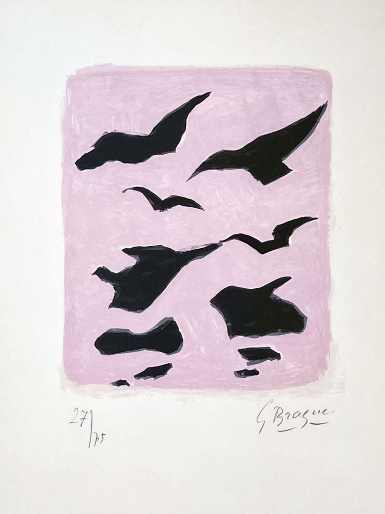 Litografía Braque - Oiseaux