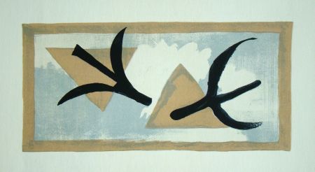 Litografía Braque (After) - Oiseaux dans le ciel