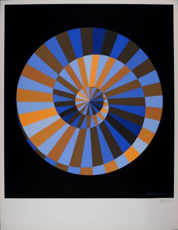 Serigrafía Vasarely - Olympia, 1971 - Large silkscreen!