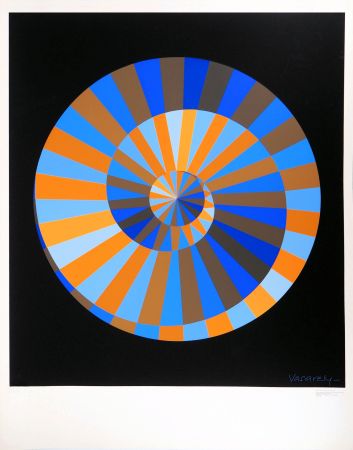 Serigrafía Vasarely - Olympia, Ciel et Soleil