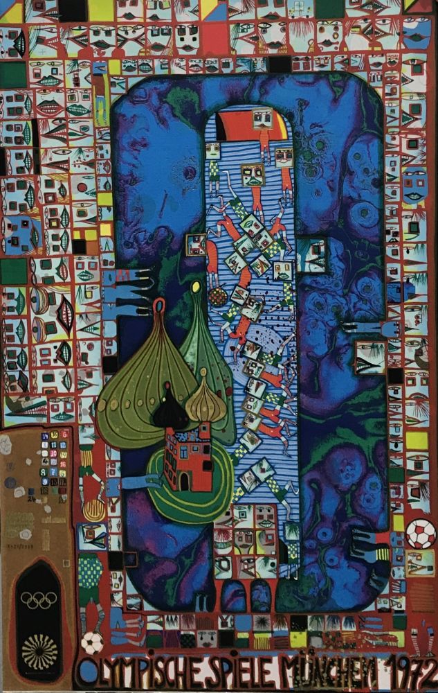 Serigrafía Hundertwasser - Olympische Spiele München