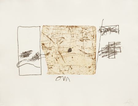 Grabado Tàpies - Om 