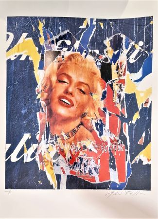 Serigrafía Rotella - Omaggi a Marilyn