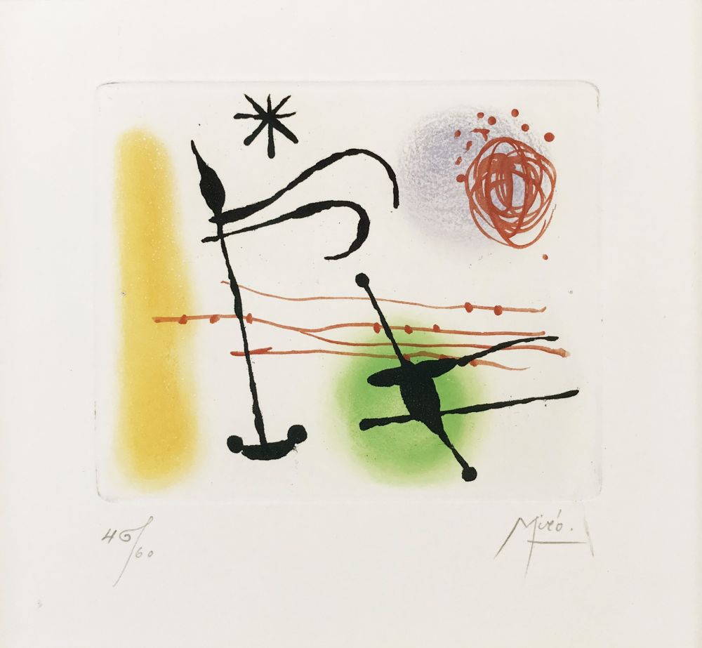 Aguafuerte Y Aguatinta Miró - ONE PLATE (FROM LA BAGUE D'AURORE SUITE)