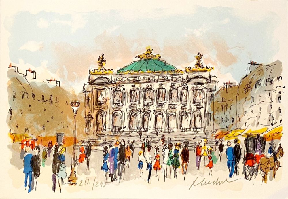 Litografía Huchet - Opéra de Paris - Palais Garnier