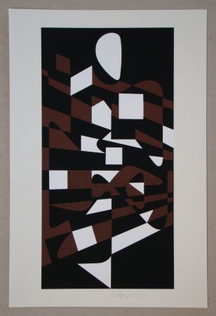 Serigrafía Vasarely - Orchidess