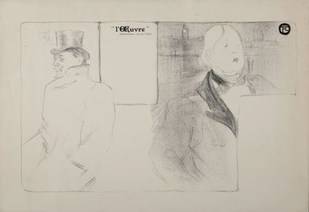 Litografía Toulouse-Lautrec - Oscar Wilde et Romain Coolus, Programme pour Raphaël et Salomé, 1896 – Rare!