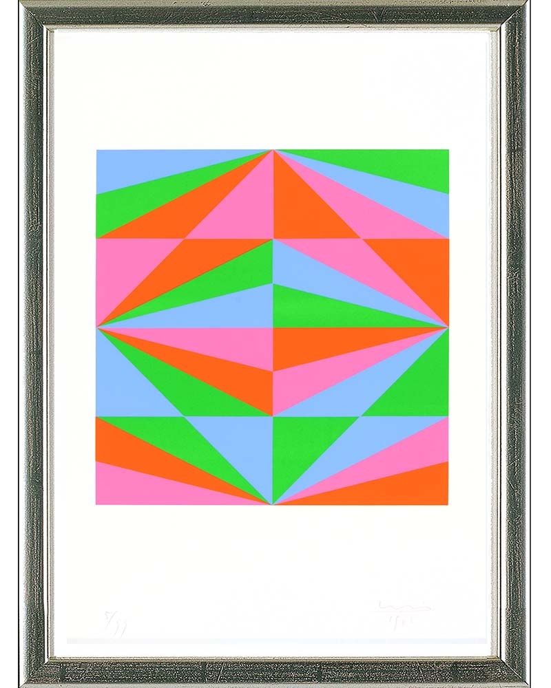 Serigrafía Bill - O.T. (azurblau, grün, rosa, orange), 1965