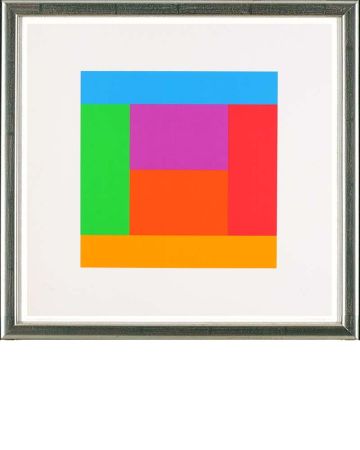 Serigrafía Bill - O.T., Quadrat in 5 Farben, 1983