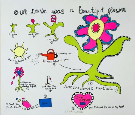 Serigrafía De Saint Phalle - Our Love was a beautiful flower 
