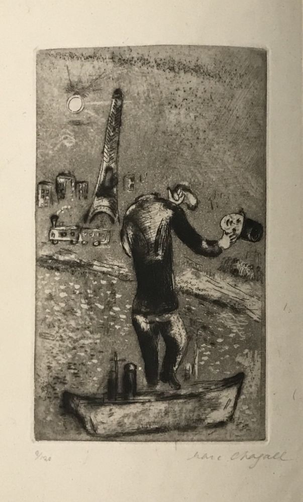 Grabado Chagall - Ouvert La Nuit (Open the Night)