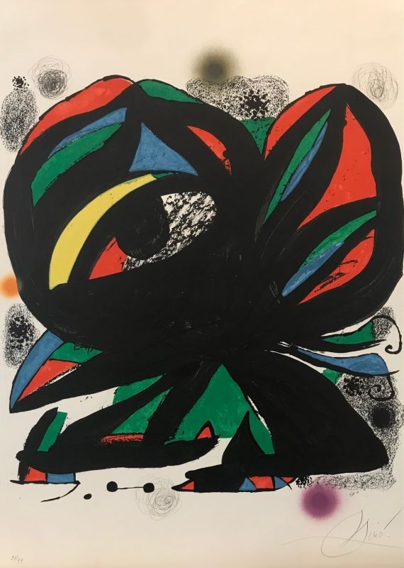 Litografía Miró - Ouverture de la Fundacio Joan Miro Barcelone 