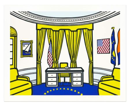 Serigrafía Lichtenstein - Oval Office, 1992