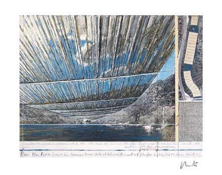 Litografía Christo - Over The Arkansas River, Project U