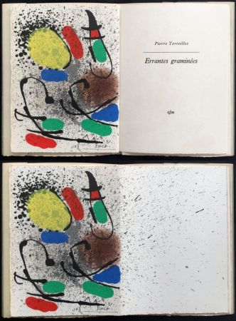 Libro Ilustrado Miró - P. Torreilles : ERRANTES GRAMINÉES.Une lithographie originale signée (1971)