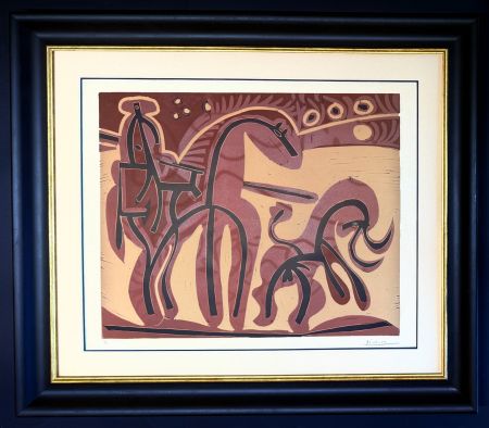 Sin Técnico Picasso - Pablo Picasso (1881-1973) - Picador et Taureau - Linocut in colors on Arches paper - 1959