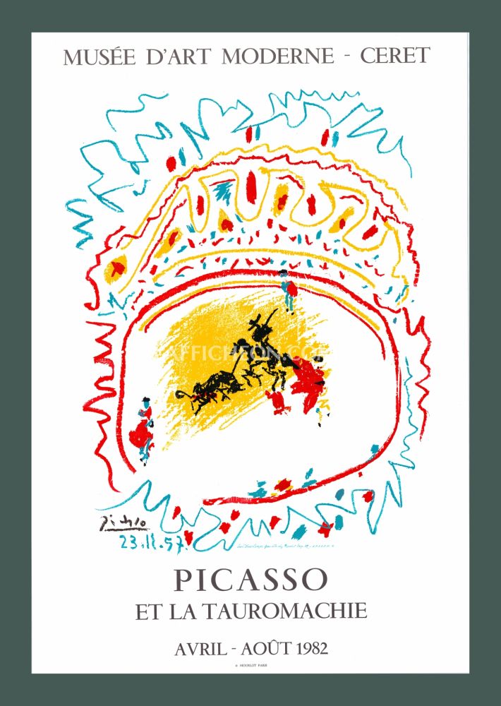Litografía Picasso - Pablo Picasso: 'Et la Tauromachie' 1982 Offset-lithograph