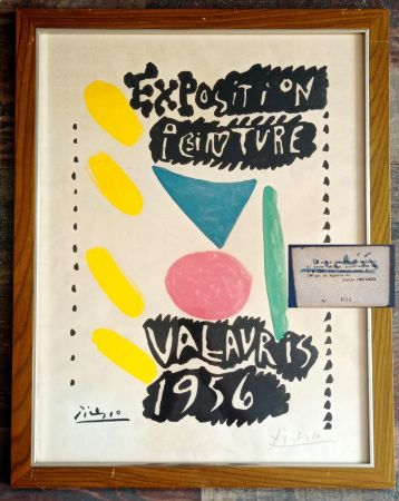 Litografía Picasso - Pablo Picasso, Exposition Peintures Vallauris, 1956, Hand-Signed 