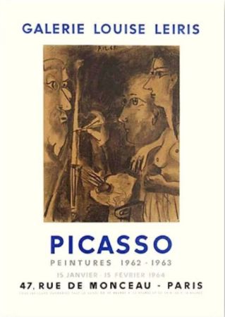 Litografía Picasso - Pablo Picasso, Galerie Louise Leiris Exhibition Poster, 1962/1963, Lithograph on Vellum Paper