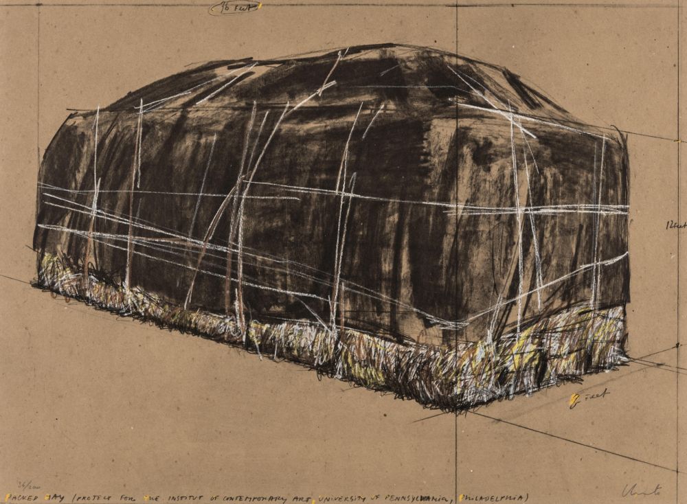 Serigrafía Christo & Jeanne-Claude - Packed Hay