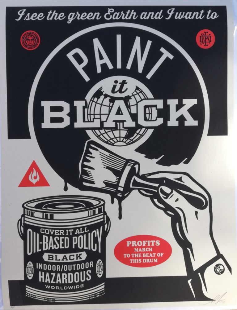 Serigrafía Fairey - Paint it black
