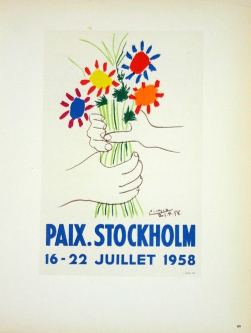 Litografía Picasso (After) - Paix  Stockhlom