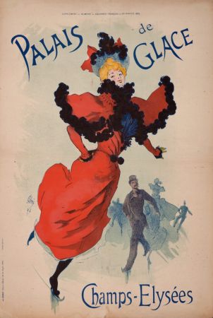 Litografía Cheret - Palais de Glace, Champs-Elysées, 1895
