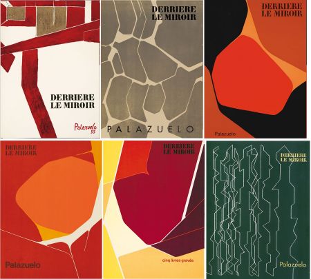 Libro Ilustrado Palazuelo - PALAZUELO. Collection complète des 6 volumes de la revue DERRIÈRE LE MIROIR consacrés à Palazuelo (parus de 1955 à 1978). 26 ESTAMPES ORIGINALES.