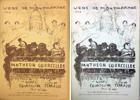 Litografía Bonnard - PANTHÉON - COURCELLES, avec une couverture de Pierre Bonnard (1899)