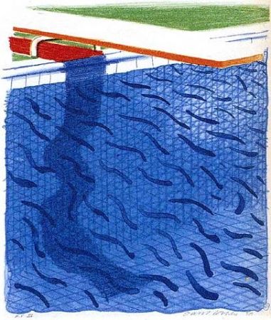 Litografía Hockney - Paper Pools