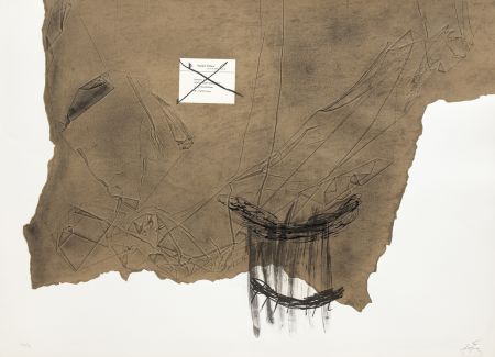 Grabado Tàpies - Papier kraft
