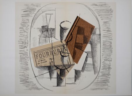 Litografía Braque - Papiers Collés (C), 1963