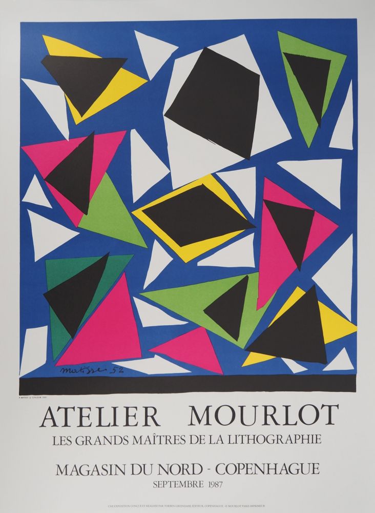 Litografía Matisse - Papiers découpés, Atelier Mourlot