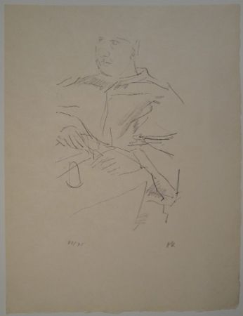 Litografía Kokoschka - Papst Leo X