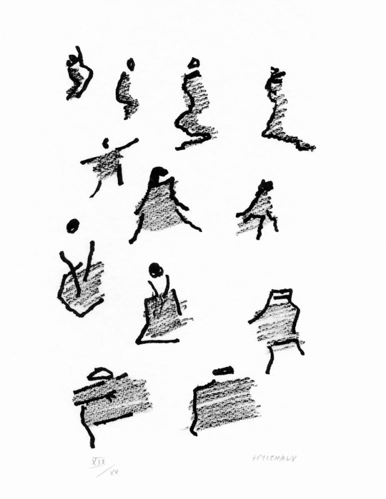 Litografía Michaux - Par la voie des rythmes