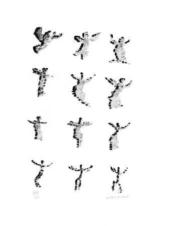 Litografía Michaux - Par la voie des rythmes