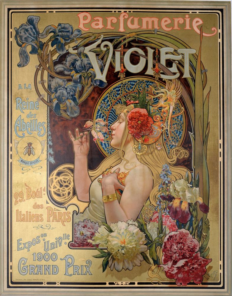 Litografía Hingre - Parfumerie Violet. ca. 1901