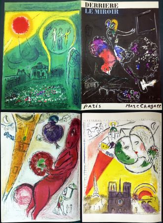 Libro Ilustrado Chagall - PARIS FANTASTIQUE. Derrière Le Miroir 66-67-68 (1954)