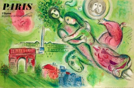 Litografía Chagall - Paris L'Opera le Plafond de Chagall
