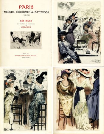 Libro Ilustrado Lobel-Riche - PARIS. MŒURS, COSTUMES ET ATTITUDES, 1912-1913. LES BARS (M. Guillemot).