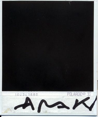Fotografía Araki - Parte trasera de la polaroid