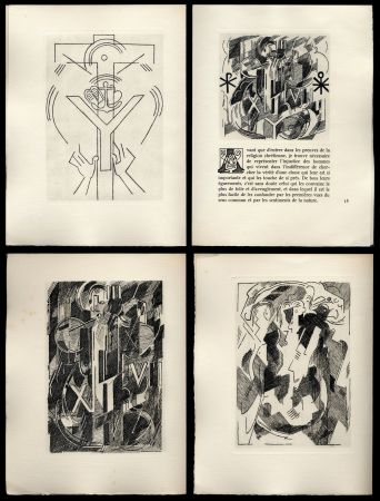 Libro Ilustrado Gleizes - Pascal: PENSÉES sur l'Homme et Dieu. 57 gravures originales d'Albert Gleizes (1950).