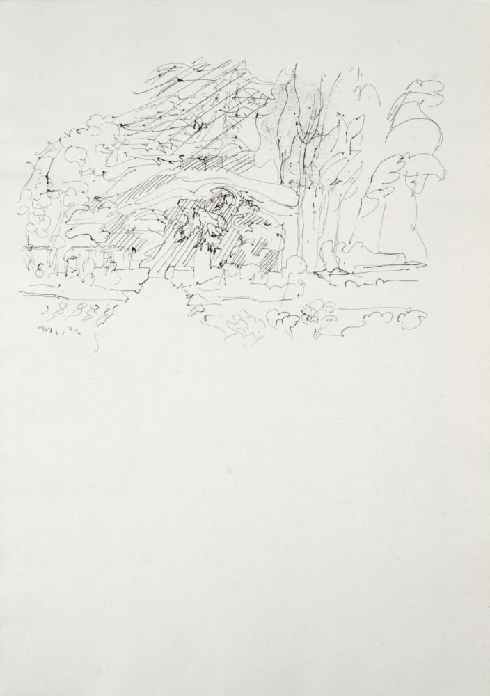 Grabado Villon - Paysage, 1962