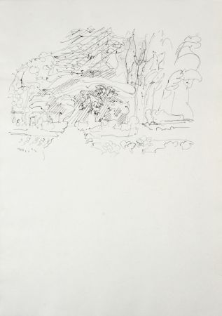 Grabado Villon - Paysage, 1962