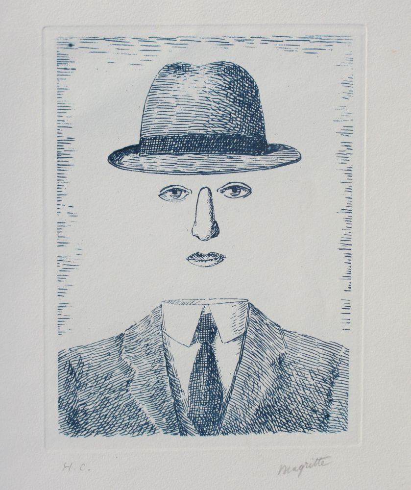 Aguafuerte Magritte - Paysage de Baucis