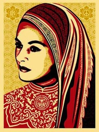 Serigrafía Fairey - Peace Woman
